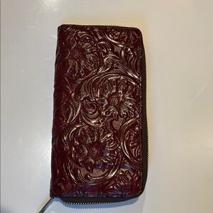 Patricia Nash Burgundy Leather Wallet